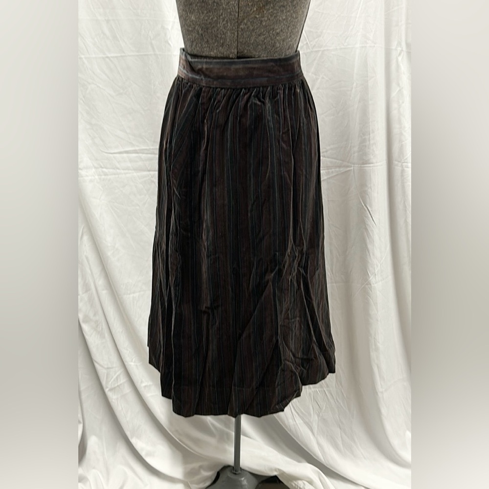 Vintage Claude Striped Velour Skirt Size 7/8